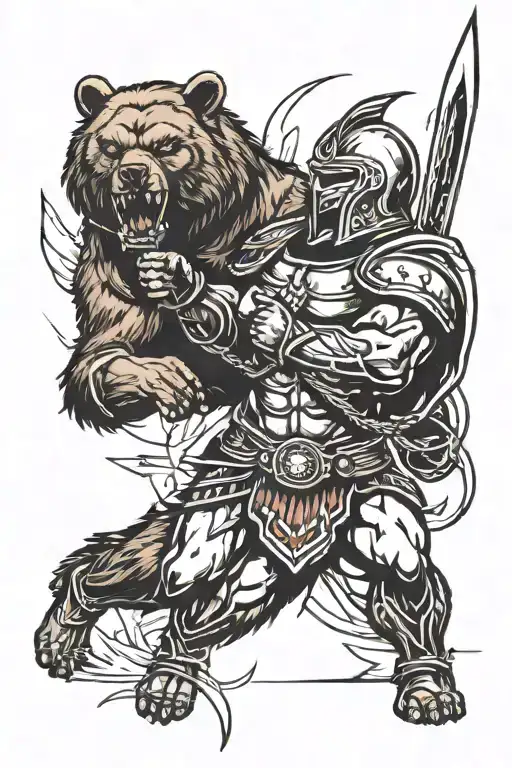 Spartan Being Attacked By Bear