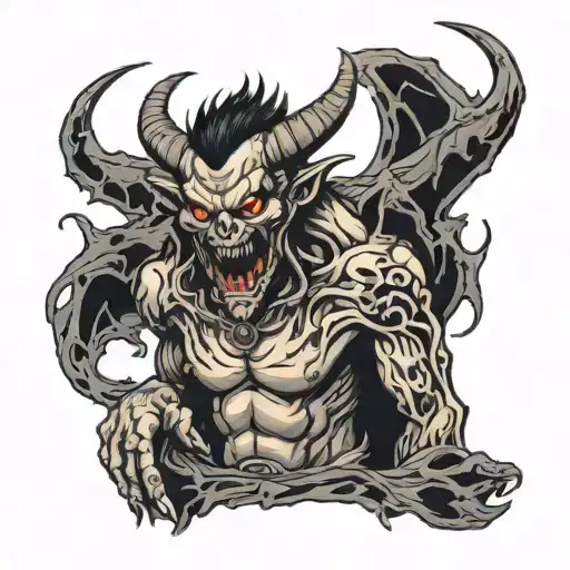 Demon Coming Out Of The Chest Ripping It Open