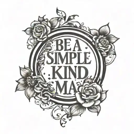 Circle With Words Be A Simple Kind Of Man