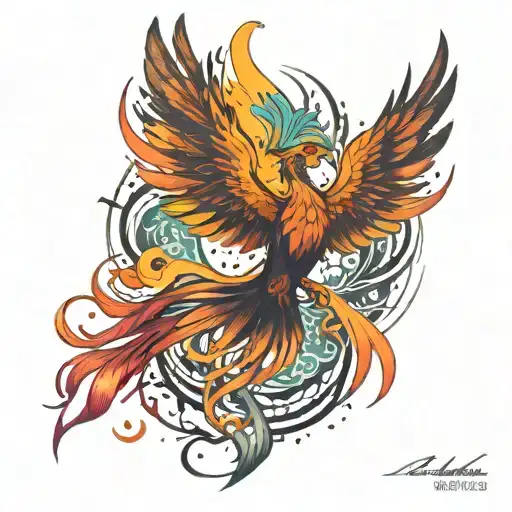I Want An Phoenix Mixed With The Aurora Boreal Effect And Colours