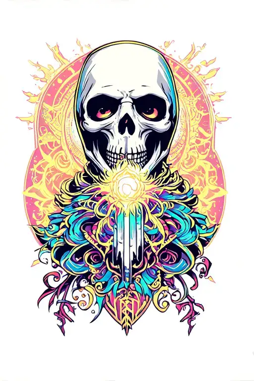 Grim Reaper Cosmic Colorful Majestic