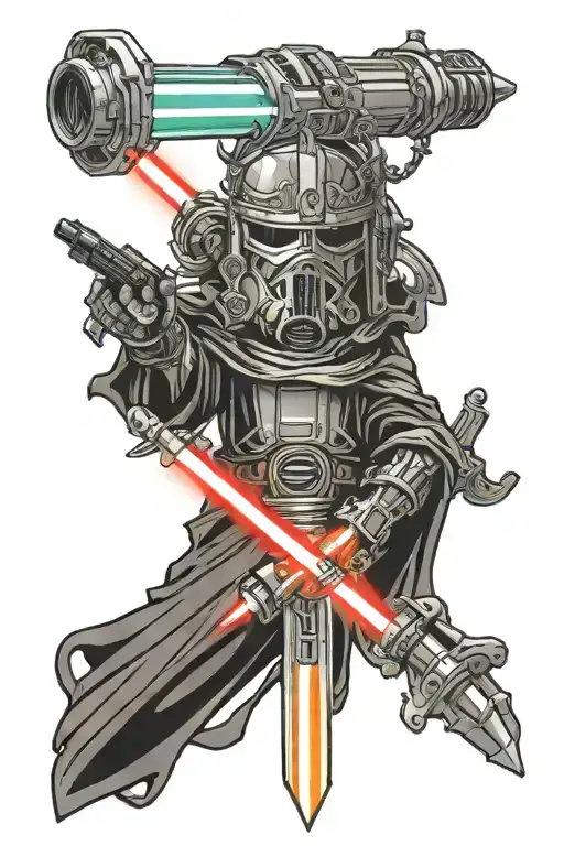 Anakins Lightsaber Hilt Facing Down Sword