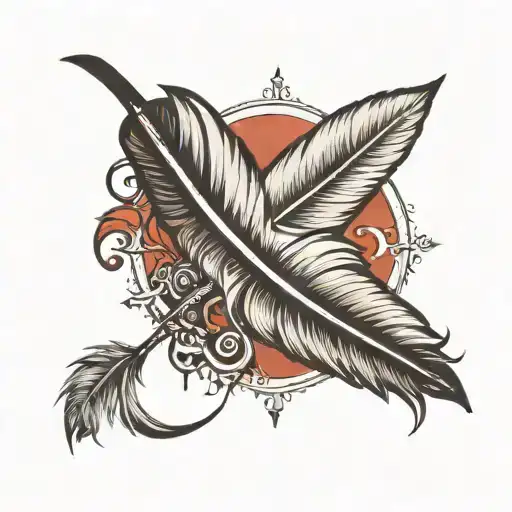 Feather Tatoo Design