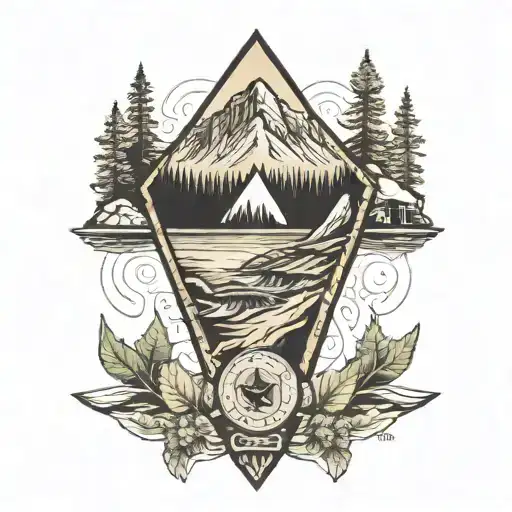 Arrowhead With Mountain Rangers In River Inside