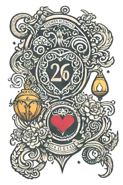 2006 Birth Year With Libra Zodiac Sign With Heart Beat With Color
