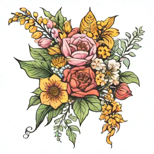 January November And December Birth Flower Bouquet