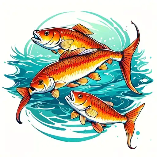 Three Fish Swimming