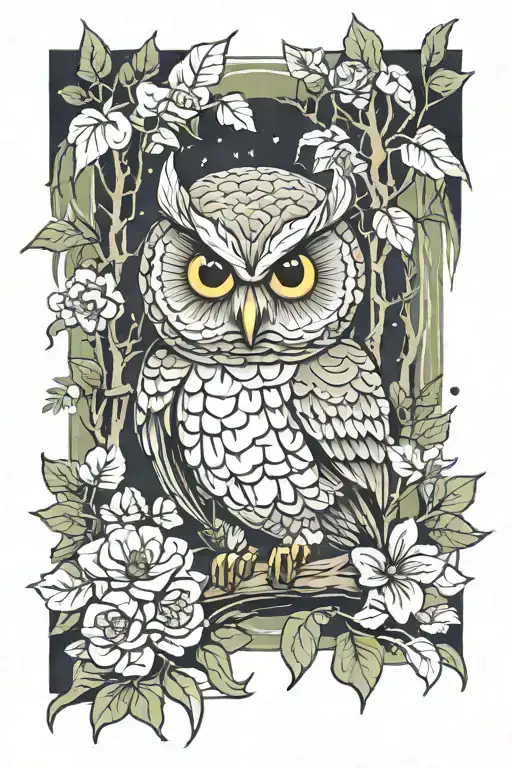 Owl Forest Scene