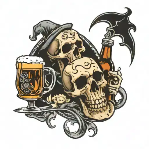 Death Card And Beer