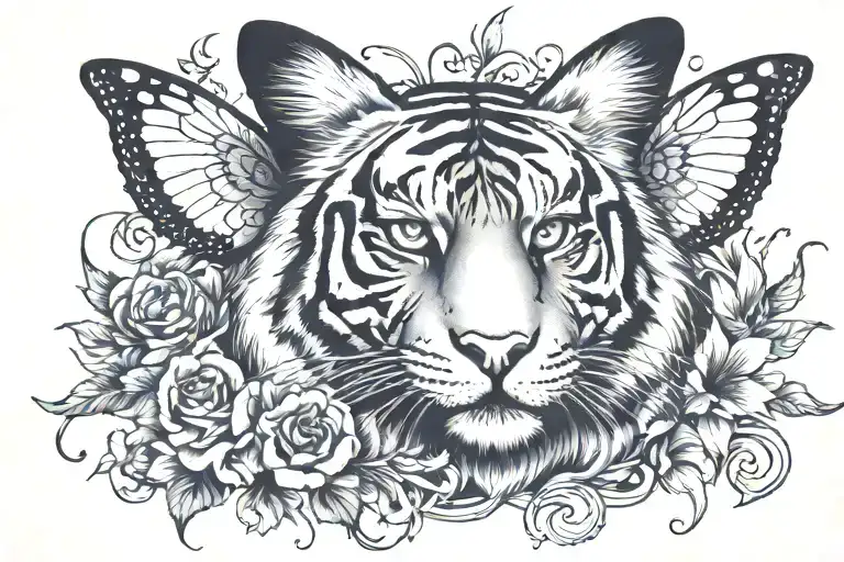 Tiger Butterfly Perched