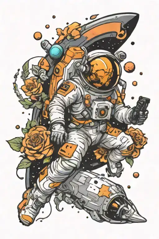 Astronaunt Space Surrounded