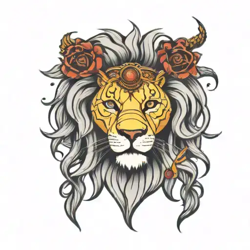 Lion Head Gear Of Girl