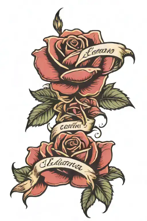 Rose With Leanna Written Across