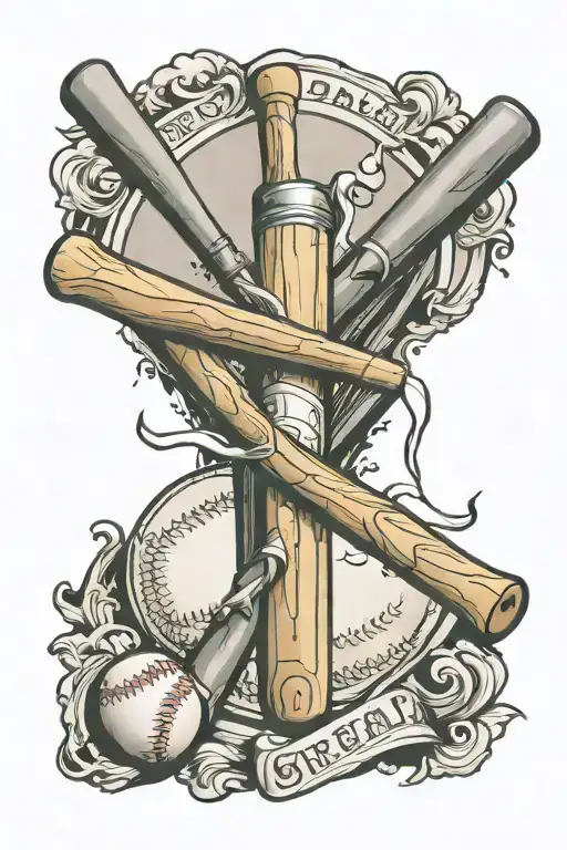 Broken Baseball Bat Simple No Background