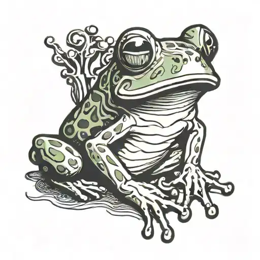 Frog Hanging And Flipping You Off