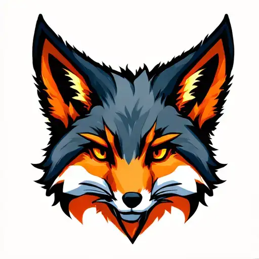 Cyberpunk Fox Head