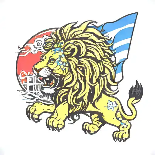 A Lion Lives For The People Of Israel's Flag