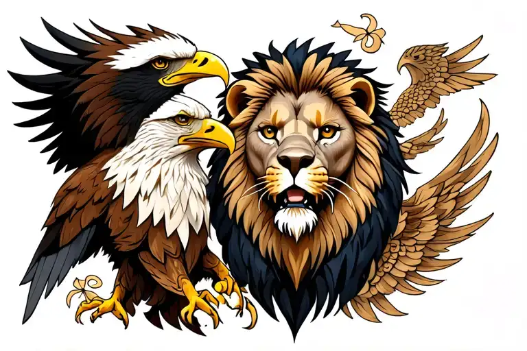 Lion And Eagles
