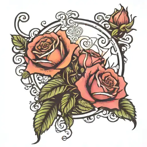 Rose And Name Incorporated Within
