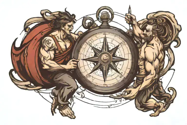 Atlas Carrying A Compass