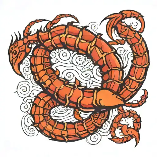 The Word Peace In The Shape Of A Scorpion Made