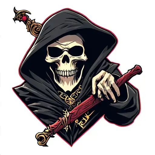 Grim Reaper With Name Tag