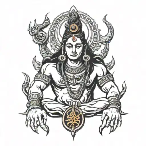 Lord Shiva Trishul Om Symbol