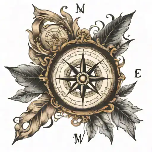 Compass With Initials Incorporated