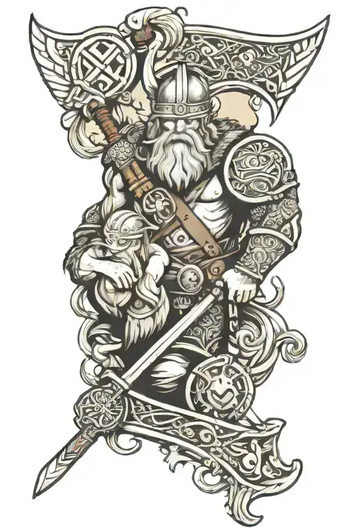 Germanic Viking Survivor Power Strength Family Elaborate
