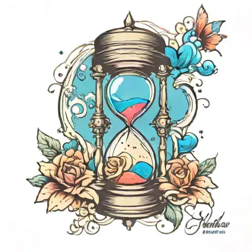 Hourglass With Colorful Sand