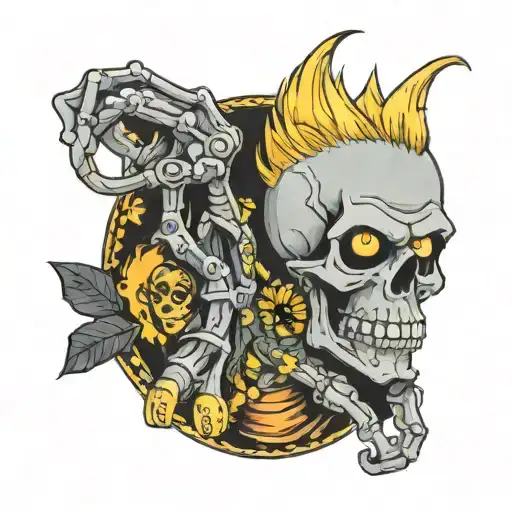 Bart With A Skull In His Hand