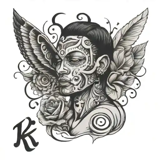 Name On Face Kash With Music Note K