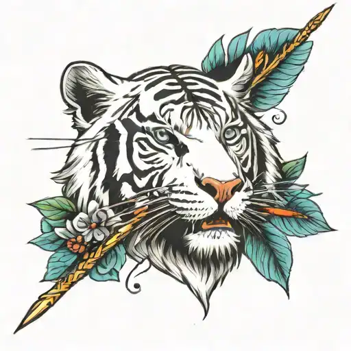 White Tiger And Arrow