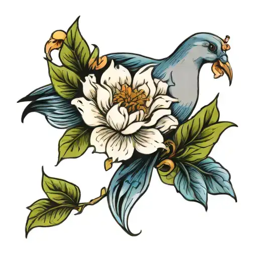 Water Dove Flower Leaves