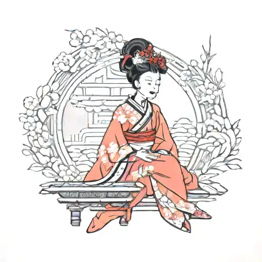 Chinese Woman Wearing Tang Dynasty Attire