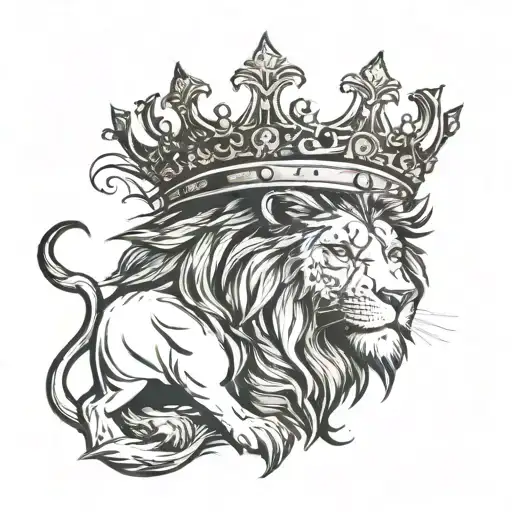 Lion And Crown Of A King