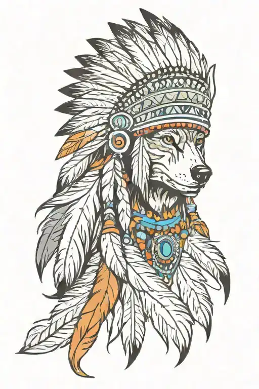 Wolf Indian Headdress