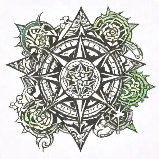 Geomatic Tatto Motivated Towars Money Power Success In Life