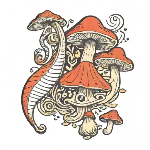 Mushrooms Music Notes Fish Hook