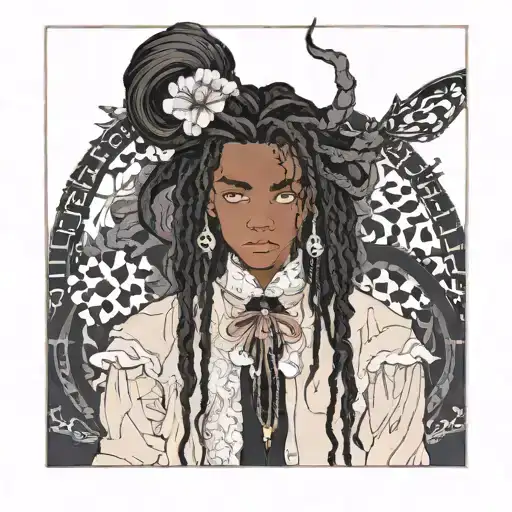 Black Boy With Insanely Long Hair In Lolita Fashion
