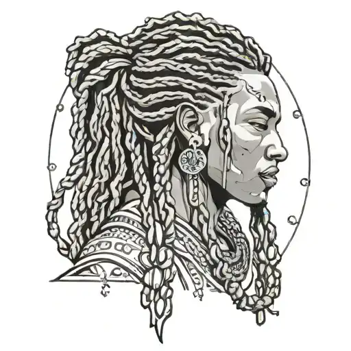 Black Boy With Insanely Long Hair In Braids With Gems