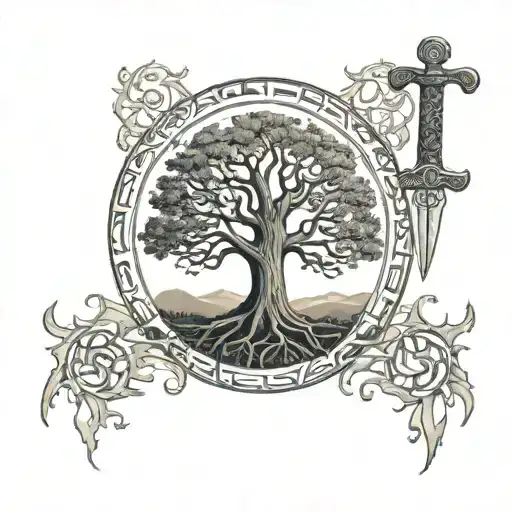 Gondor's Tree And Sword