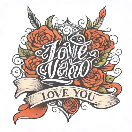 I Love You Handwritten Cursive Font