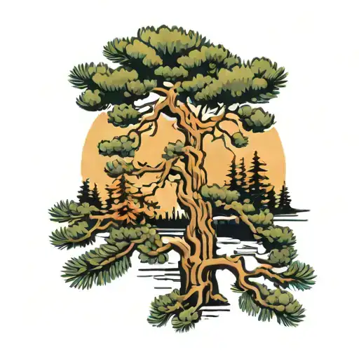 Pine Tree Scene