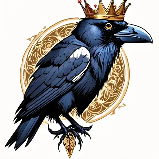 Raven With Crown
