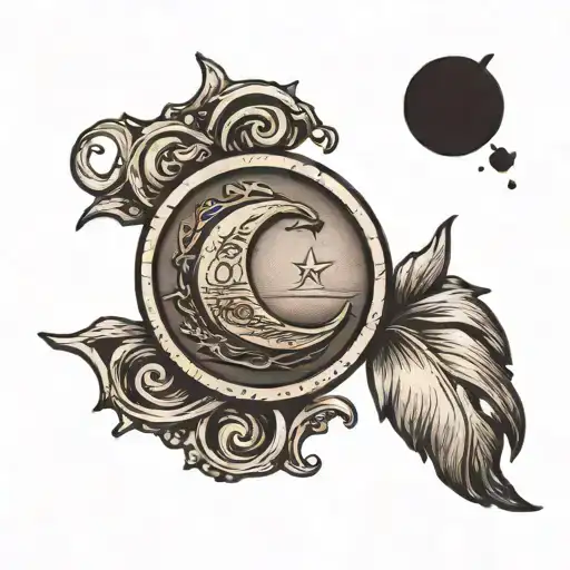 An American Penny Cut In The Shape Of A Crescent Moon