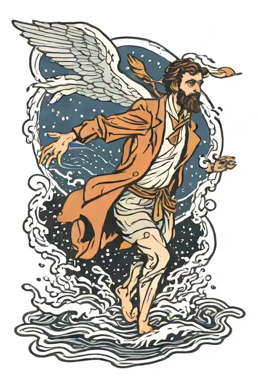 Help Generate A Tattoo Idea That Is About Peter Walking On Water