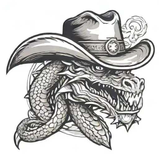 Dragon In Cowboy Hat