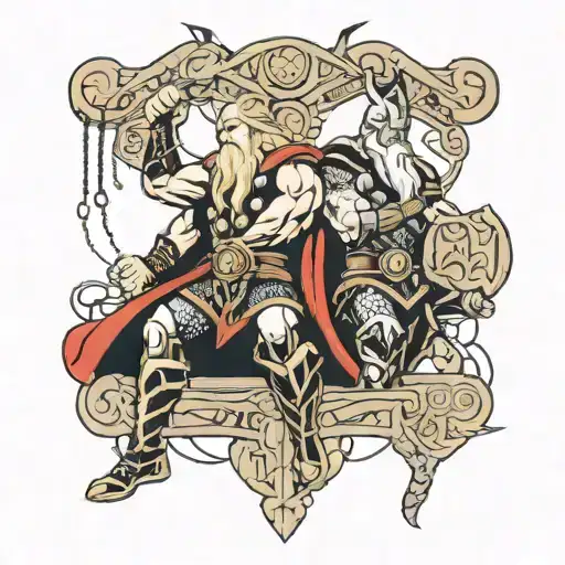 Thor And Odin Hanging