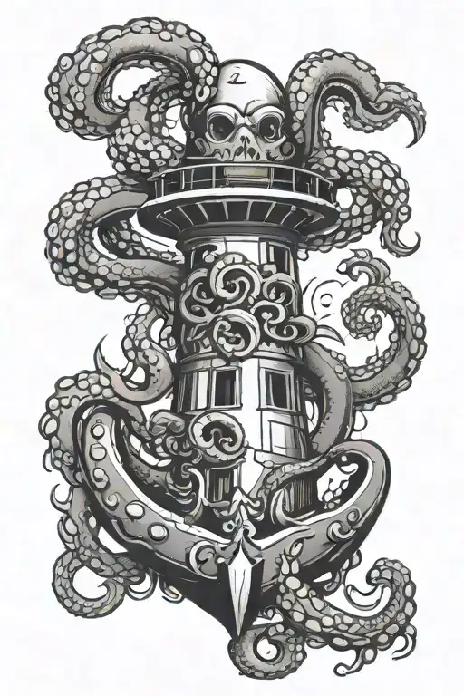 Octopus Anchor Lighthouse Surrounded